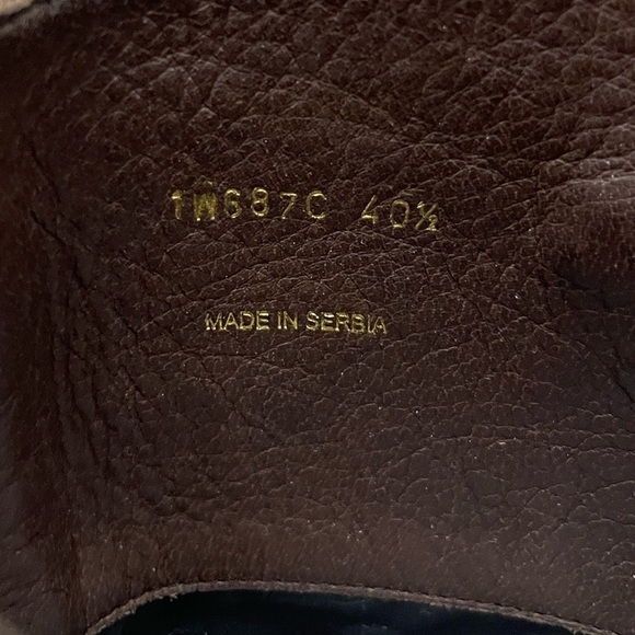 Prada Dark Brown Leather Signature Golden Logo Knee Length Boots - Picture 7 of 10